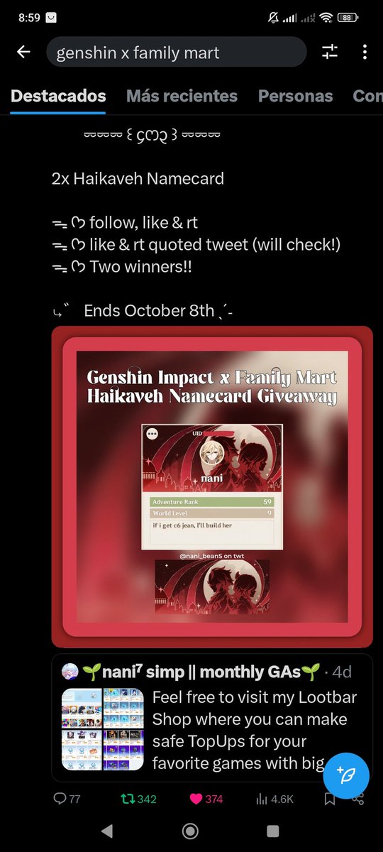 CrossGames40000's tweet photo. @nani_beanS I hope i can win the card plsss 🥹 https://t.co/AILhPZTi11