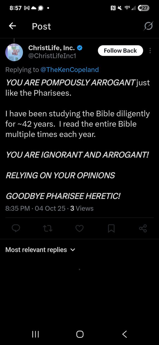 This is the typical response I get when respectfully showing people that Jesus taught to obey God. It's sad, and why there will be weeping and gnashing of teeth when they are not allowed in the kingdom.  They think they are doing the will of God by teaching against the Messiah.