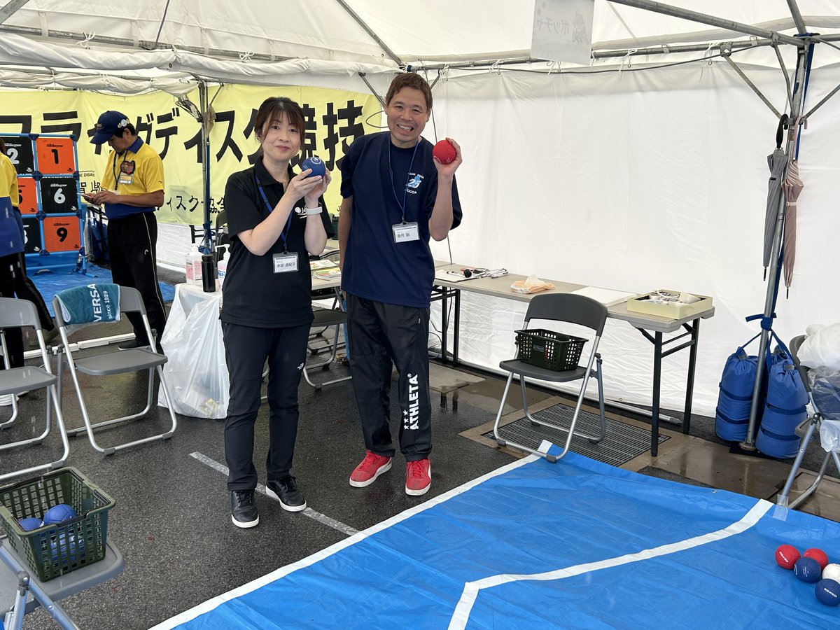国民スポーツ大会　JPSA体験ブース🏯 ＠平和堂HATOスタジアム 

スラローム体験！競技用車いす乗れます‼️
ボッチャ、ゴールボール、フライングディスクも体験できますよ💫

#jpsa
#パラスポーツ