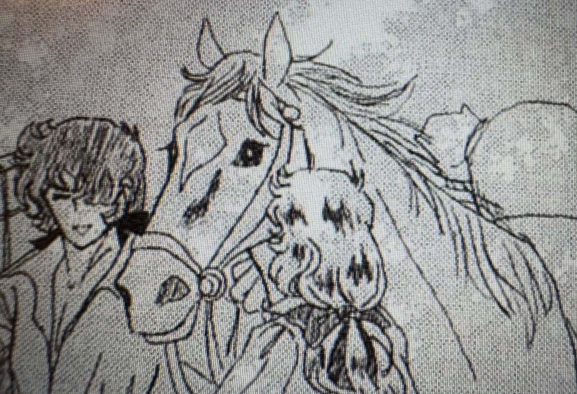 むかしの漫画のひとコマが見つかった。
オスカルさまの思いえがく革命後のふたり。旅立ち。