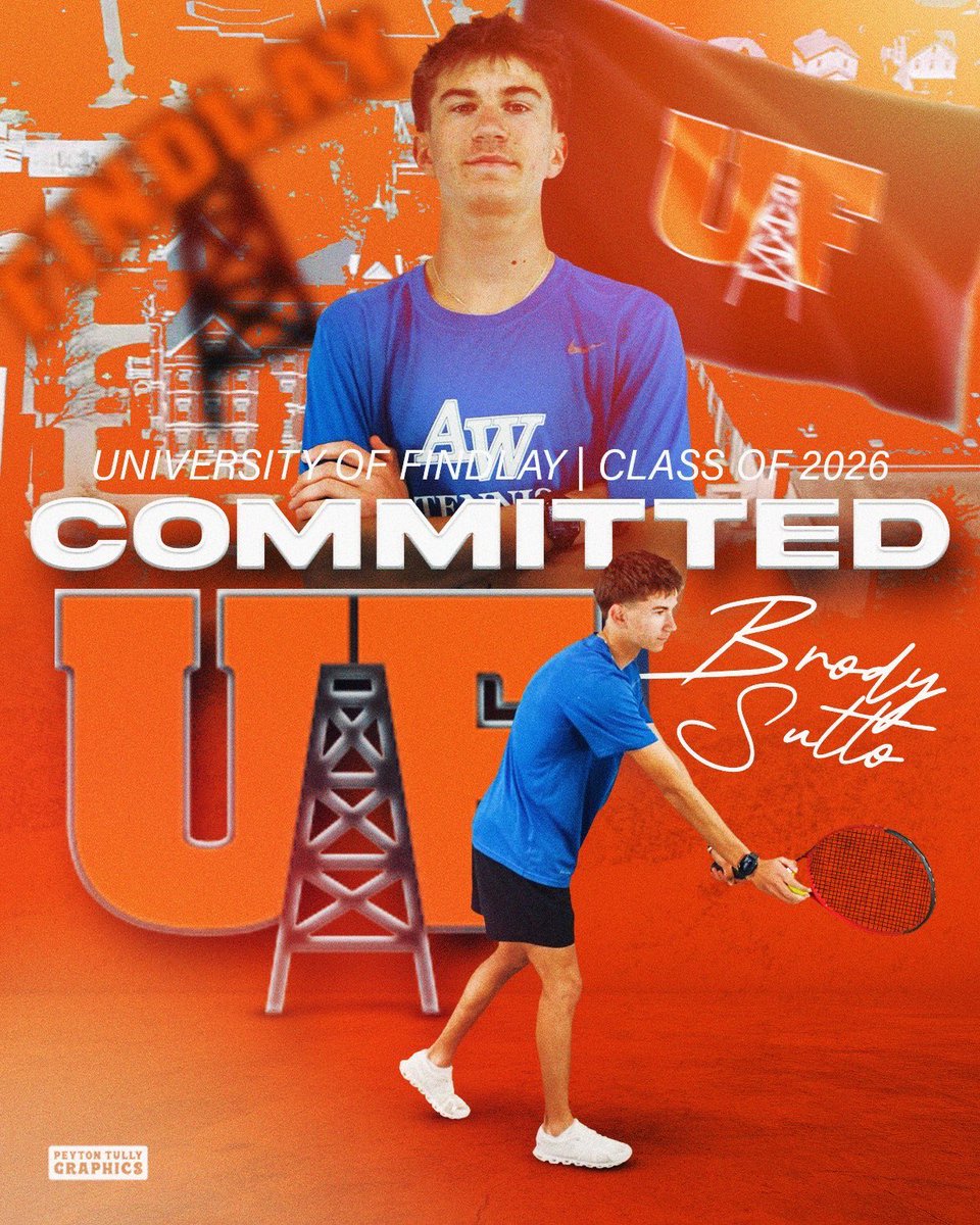 Congratulations to Brody Sutto on his commitment to play tennis at the next level. Findlay is getting one of the best boys tennis players to take the court for AW!