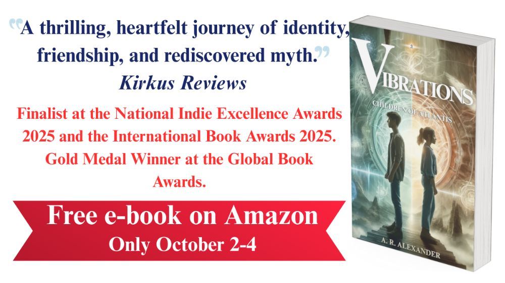 TheBookTweeters's tweet image. Atlantis isn't lost: it's waking.
Two teens. Ancient power. Shadows that don't play fair.
 Vibrations: Children of Atlantis is a FREE e-book on Amazon (Last Day!)
Start the adventure now: amazon.com/Vibrations-Chi…
#FreeBook #YAFantasy #Atlantis #FantasyReads #IndieBooks ➤➤➤.