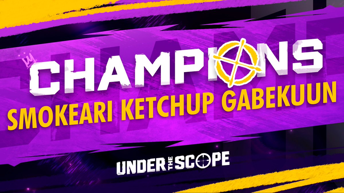 Campeones del Torneo de Rebirth Island de Pro | UnderTheScope🔥 

Gracias a todos por participar y felicidades a <a href="/ketchupgamer11/">#ON? Ketchup</a> <a href="/GabeKuun/">GabeKuun</a> <a href="/SmokeAriiii/">It’s Ari</a> por llevarse la victoria en este torneo.🏆