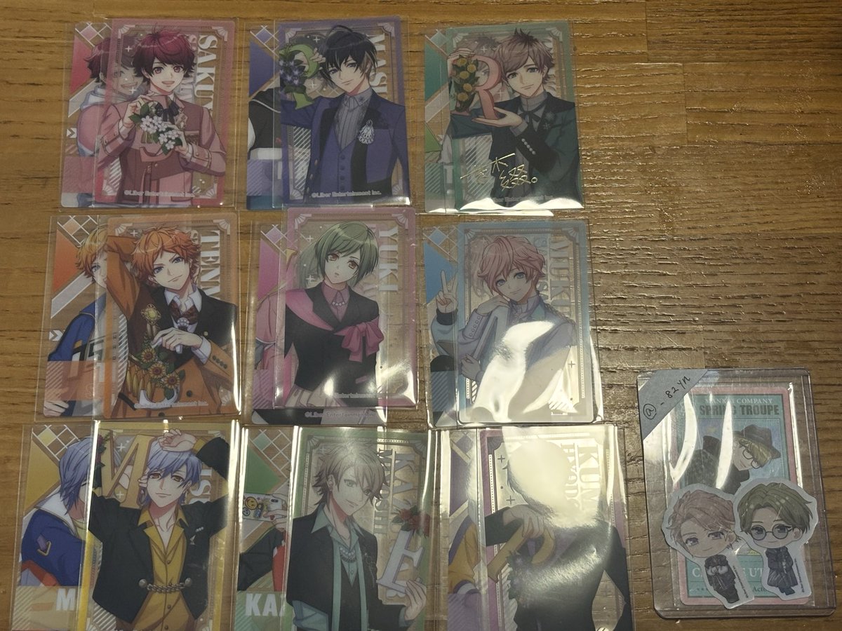 【交換/譲渡】A3! クリアカード クリカ Vol.6

譲）咲也、真澄、綴（箔）、天馬、幸、椋、三角、一成、九門

求）箔:千景、N:千景、至&gt;ガイ、シトロン

箔千景を優先的に求めているため、N（当方）3⇔箔（御相手様）1も可能です
郵送又は大阪、難波、天王寺手渡し
お気軽にお声がけ下さいませ。