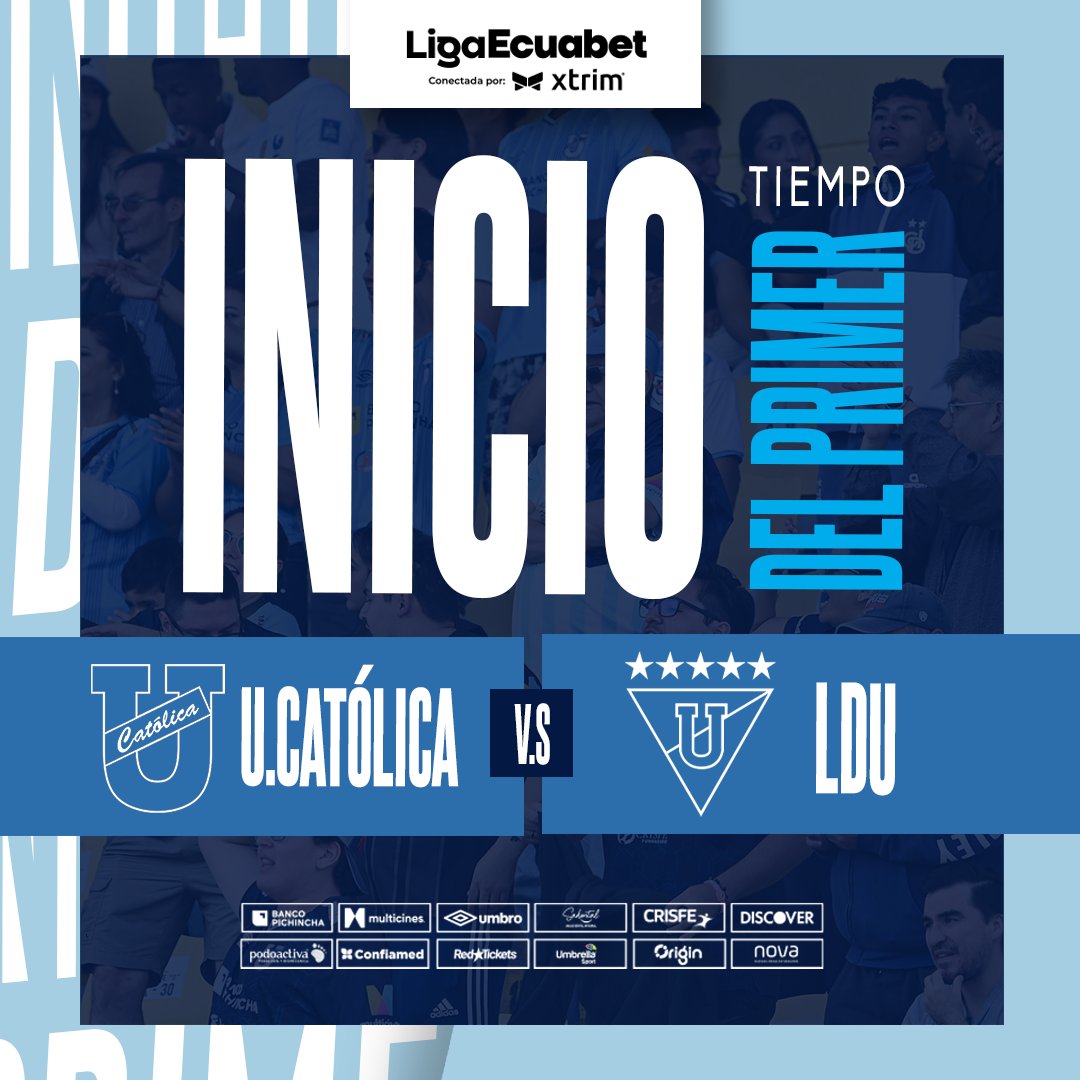Arranca el segundo tiempo ⚽️

U. Católica 0️⃣-0️⃣ Liga

Vamos 💪

¡La Nueva Chatoleí! 🔵⚪️

#FamiliaCammarata
#LigaEcuabetconectadaporXtrim 
#TodosPorCatólica
#alamaneracammarata