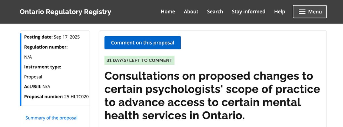 Ontario Psychiatric Association tweet media