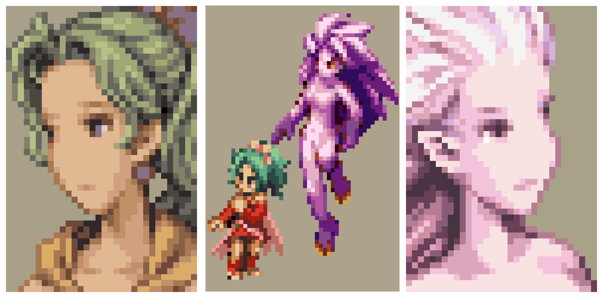In honor of the Remaster of Final Fanttasy Tactics

Here's Terra from Final Fantasy 6 in Tactics style 💚💗