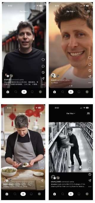 small__thinking's tweet photo. How many times have you seen Sam Altman today?

One minute he's dancing in cyberpunk Tokyo, the next he's stealing GPUs on a Mars base. Before the meme fatigue sets in, think about the underlying mechanism.

Sora 2 allowing his likeness isn't a feature. It's the most subtle, large-scale consciousness-seeding operation in history.

It’s not an ad. It’s open-sourcing a human identity as a "narrative primitive," letting millions encode him into our collective subconscious.

This is no longer about personal branding. It's about reality itself becoming a generative asset.
