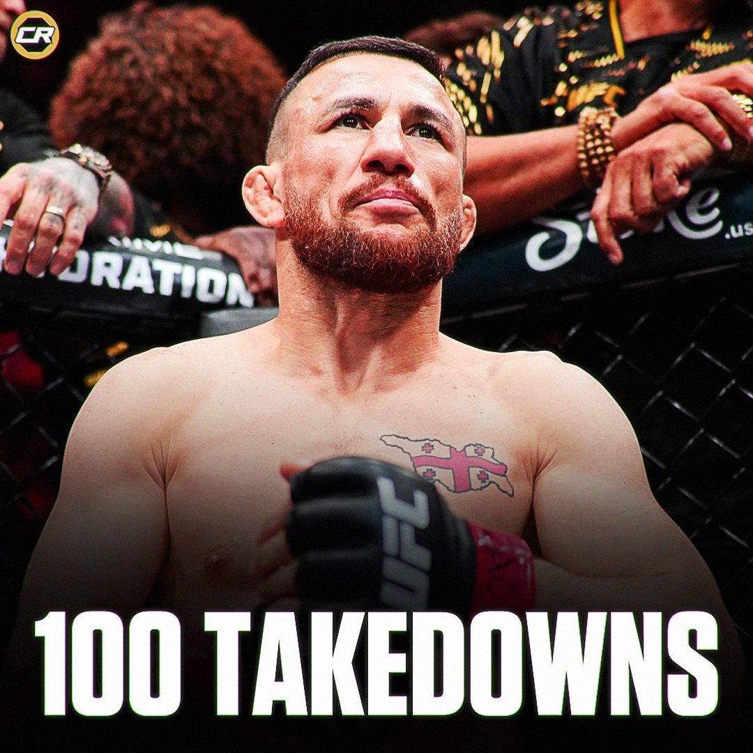 ChampRDS's tweet image. 🚨 Merab Dvalishvili just became the first fighter in UFC history to reach 100 career takedowns
