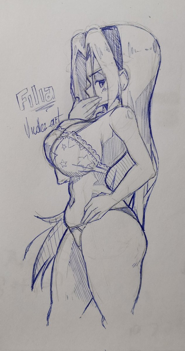 VicdezArt's tweet photo. Cuando no tengo luz hago dibujos a mano para desaburrirme, que tal esta versión de filia antes de samson? Igual esta muy hermosa #Skullgirls #fanart #sketchart #ecchi #hentaiِart #Filia https://t.co/ky8HwZglxZ