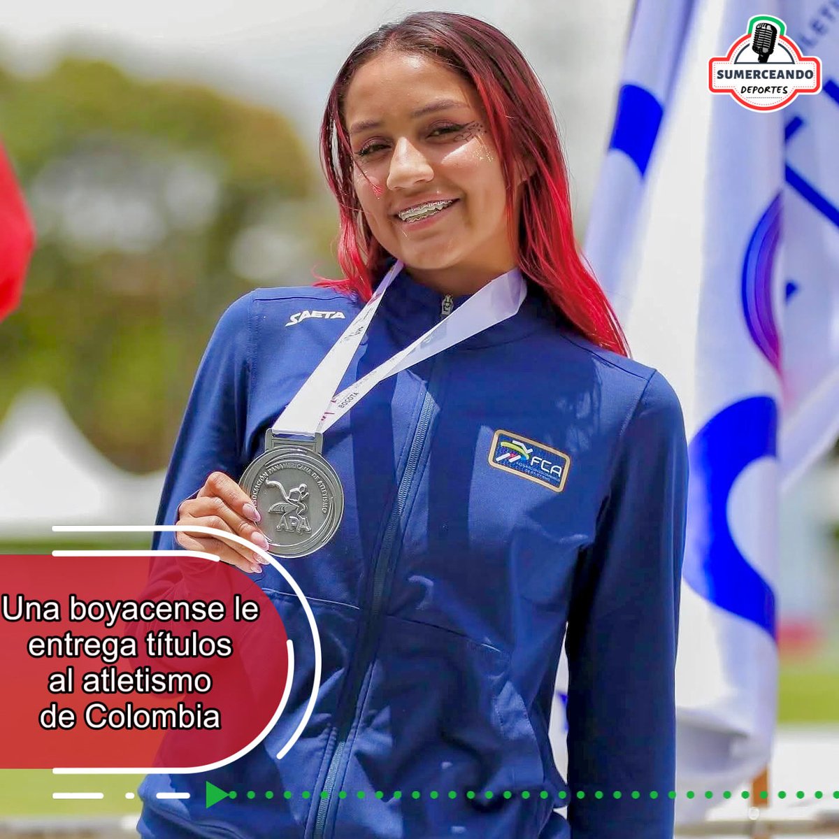 Érika Tatiana Torres da cátedra de disciplina en Panamericano de Atletismo 🏃🏻‍♀️

Esta joven atleta boyacense le acaba de entregar dos podios a Colombia 🇨🇴 en el Campeonato Panamericano Sub20 de Atletismo que se disputa en Bogotá D.C.; exactamente un oro y un metal de plata.

🧵⬇️
