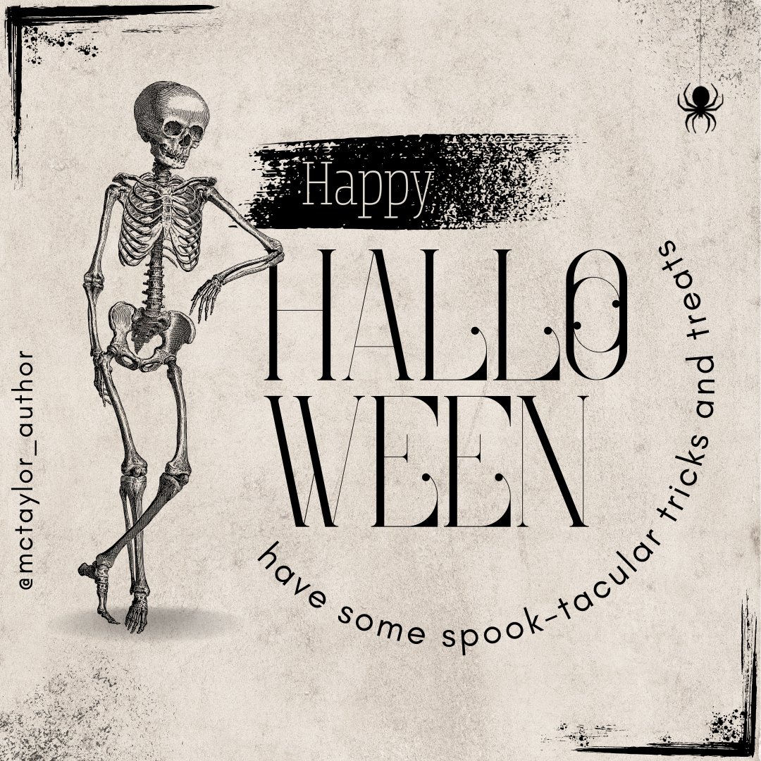 MCTaylor_author's tweet image. Happy Halloween fellow #writers! Hope you have a spooky day