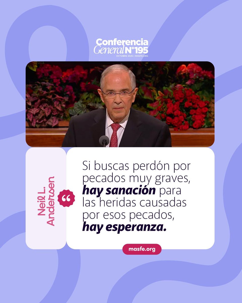 Masfe_org's tweet photo. Estas son las mejores citas del discurso de Neil L. Andersen durante la sesión del sábado por la noche de la conferencia general 
#masfe #sud #conferenciageneral195 https://t.co/Hii3ZjFJIh