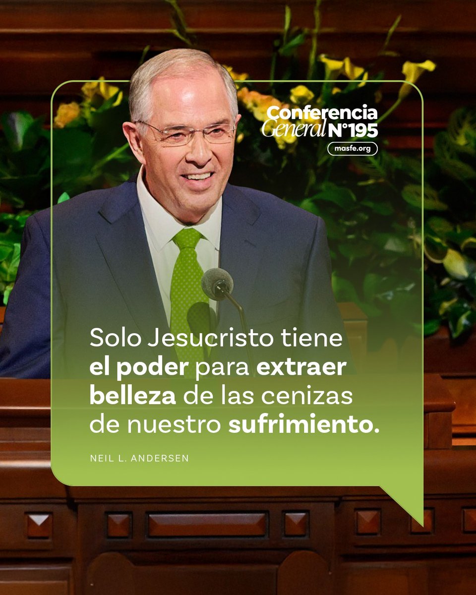 Masfe_org's tweet photo. Estas son las mejores citas del discurso de Neil L. Andersen durante la sesión del sábado por la noche de la conferencia general 
#masfe #sud #conferenciageneral195 https://t.co/Hii3ZjFJIh
