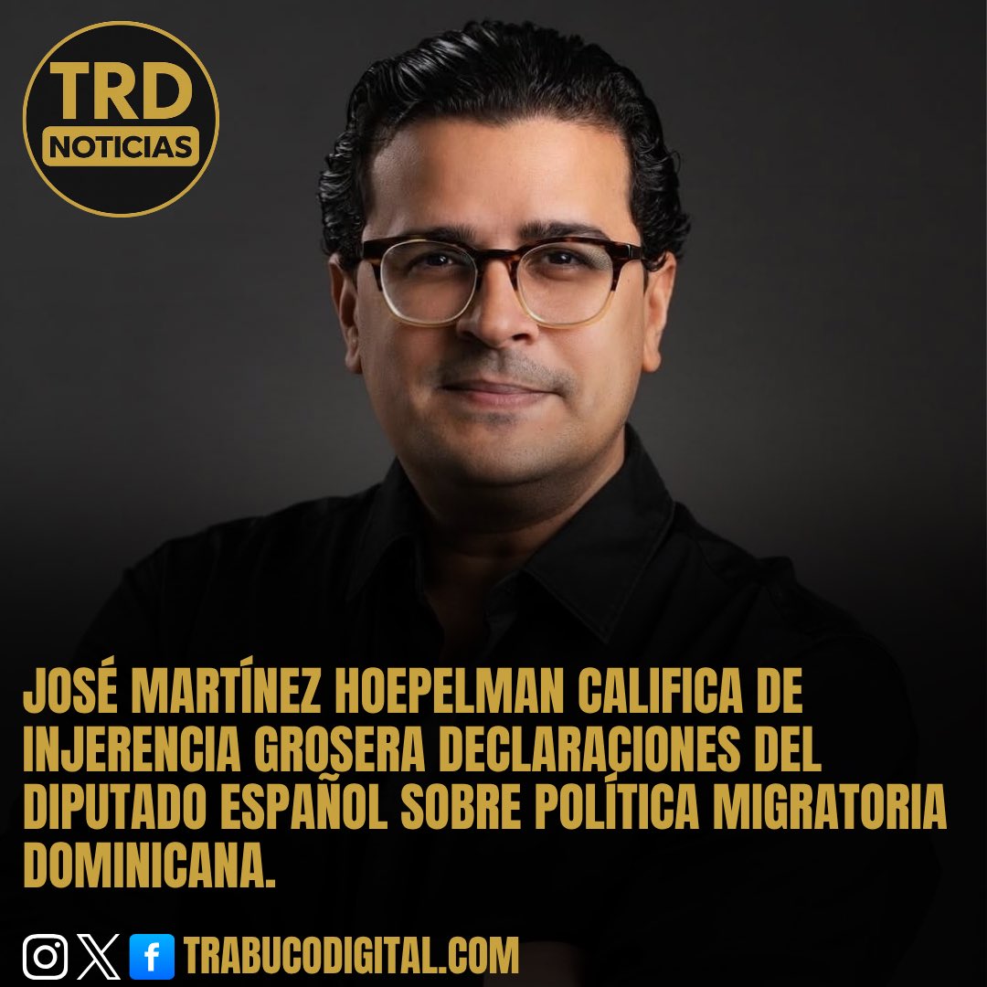 El jurista José Martínez Hoepelman calificó como una «injerencia grosera» y una falta de respeto a la soberanía nacional las declaraciones del diputado español Luc André Diouf Dioh, quien sugirió en República Dominicana la regularización masiva de haitianos. 

#trabucodigital