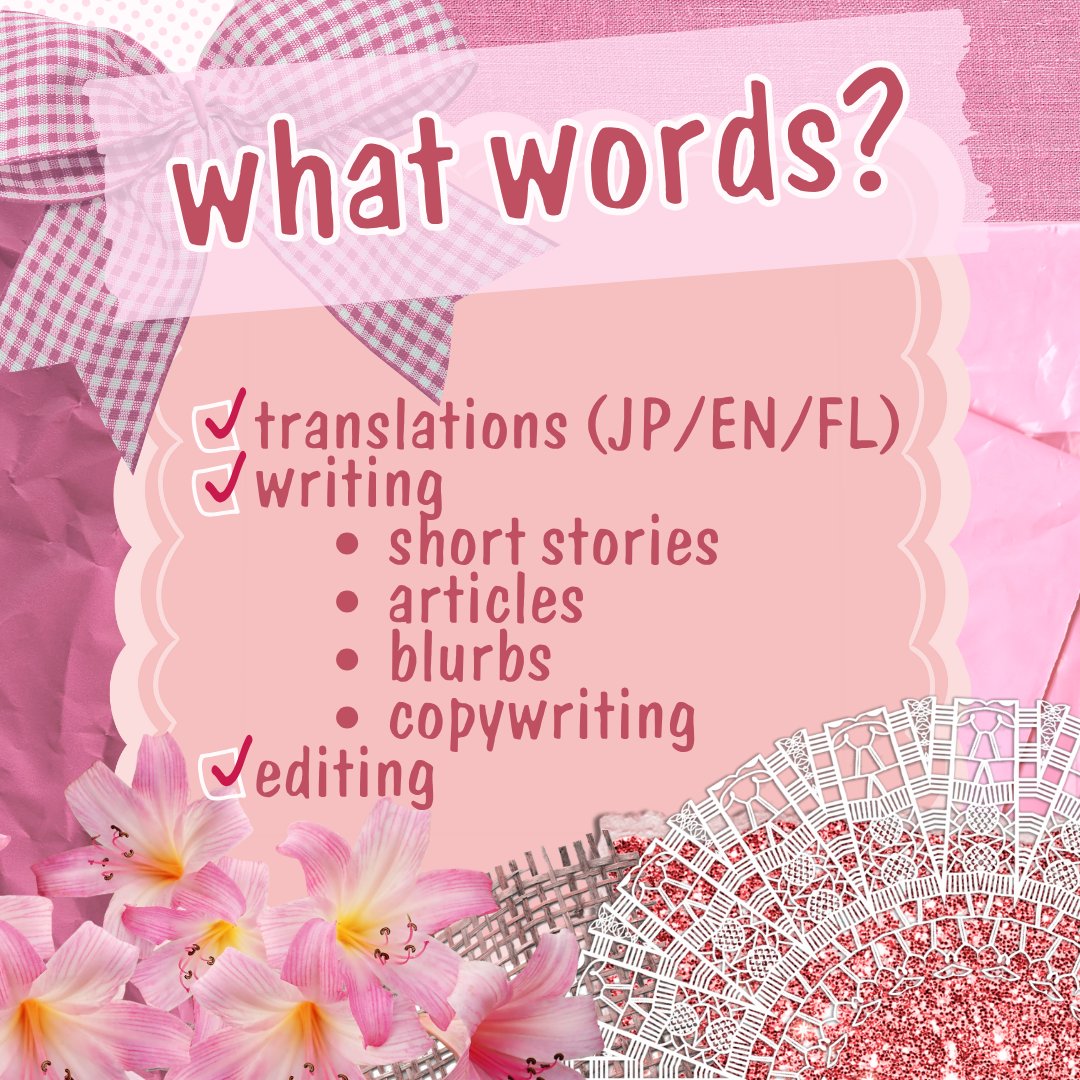 postscriptress's tweet image. 🌸updated commissions post🌸

☕️ ko-fi.com/patriciaselina
👀 other payment methods available upon request

#opencommission
#commsPH #commissionsopen #commsopen #translationcomms