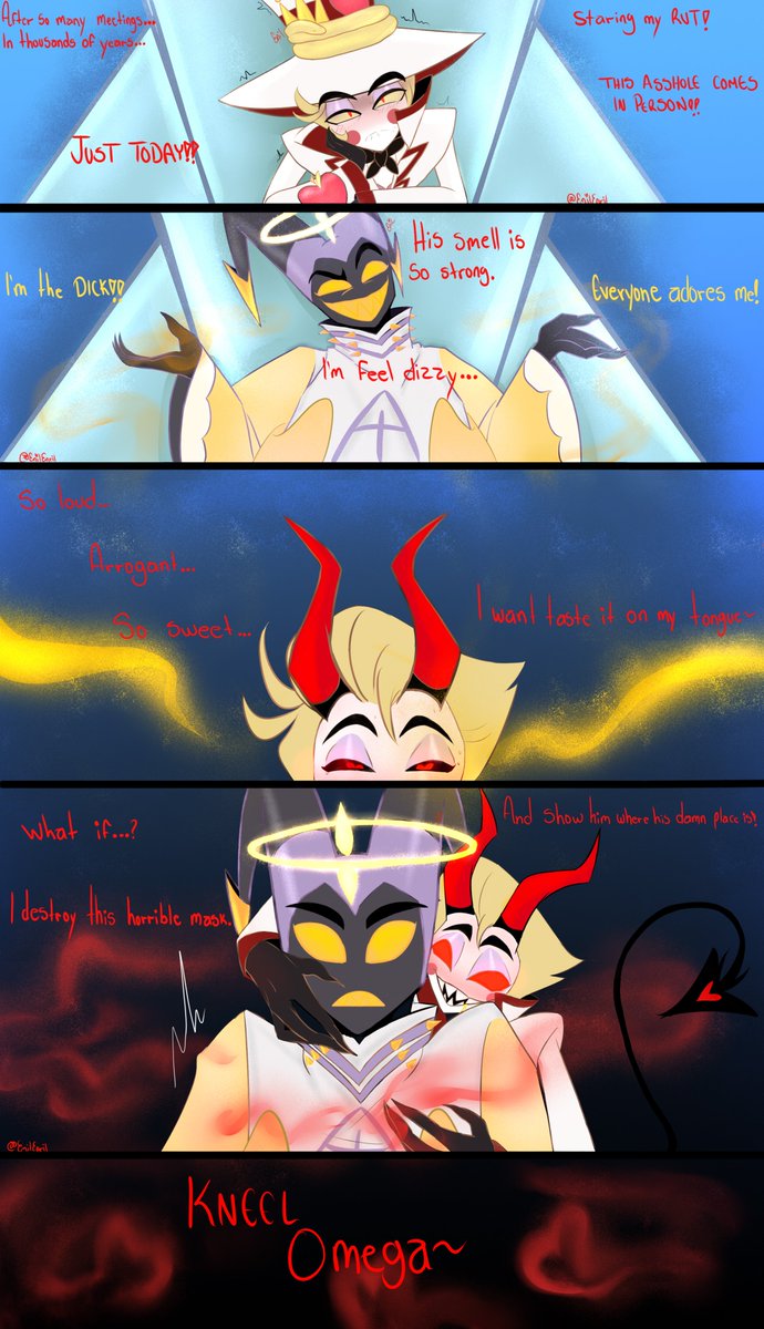 EnilEnril's tweet photo. Day Six: Alpha Lucifer/Hunting
This was supposed to be yesterday. 😅
A little bit of Omegaverse.
Warning: Non-con. Forced branding.
#TopDaddyLuciferWeek2025 #TopLuciferWeek2025 #HazbinHotelAdam #HazbinHotelLucifer #adamsapple #LuciferxAdam
@TopLuciferWeek https://t.co/m90ILfz0D8