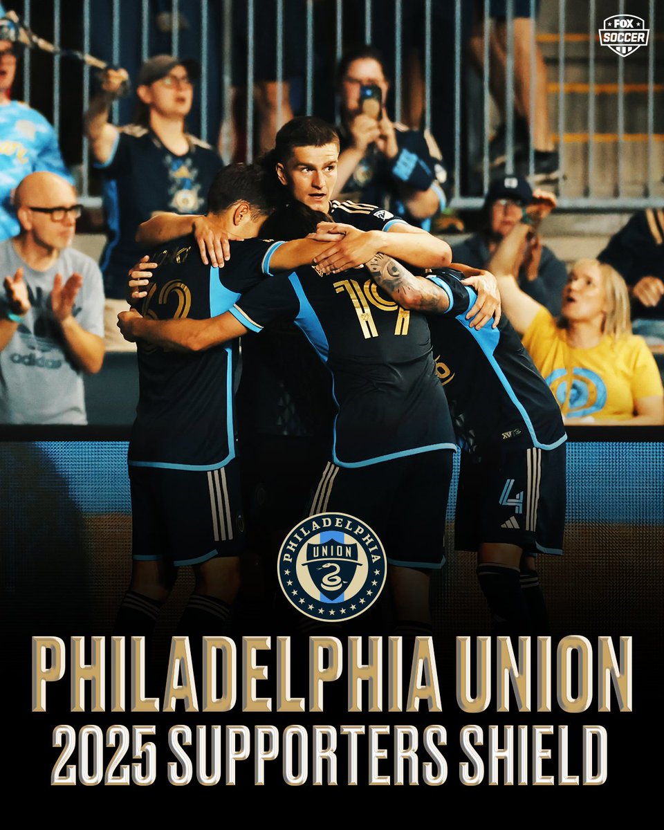 FOXSoccer's tweet photo. The Philadelphia Union have won the 2025 @MLS Supporters Shield 👏 https://t.co/vCOPSpWTpx