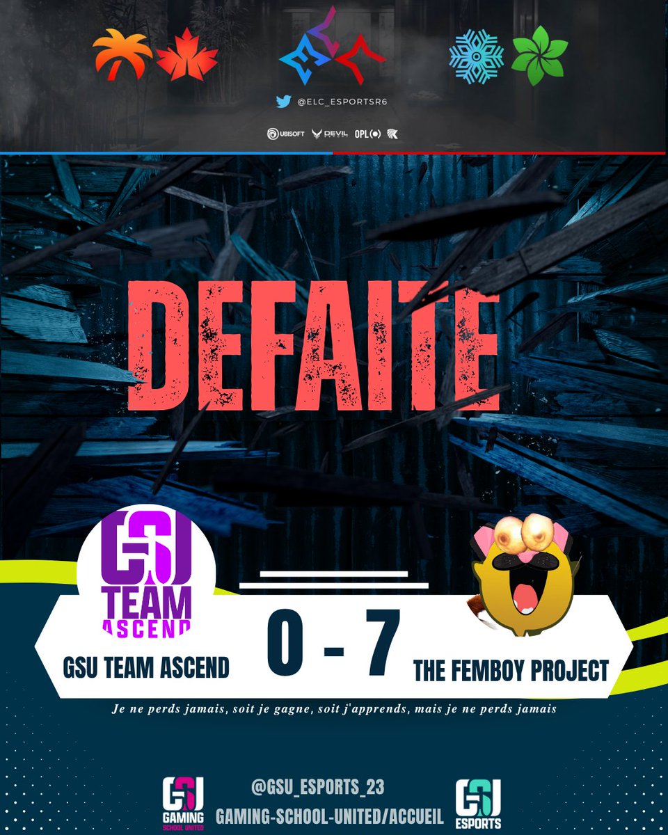 Il est vrai que le résultat n’est pas celui qu'espérait la GSU Team Ascend,mais chaque match forge l’expérience
Le premier match, c’est toujours un test : entre trop d’envie et trop de retenue.
Une chose est sûre, la victoire commence dans la tête...et l'équipe l'a bien compris