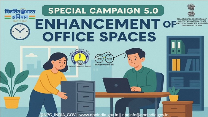 NPC_INDIA_GOV's tweet image. 🌿✨Special Campaign 5.0 – Implementation Begins!
The implementation phase of #SpecialCampaign5 kicks off
This nationwide campaign focuses on:

✅Enhancement of office spaces
✅Inclusivity measures
✅Digitization of processes
✅Safe e-waste disposal
@PMOIndia

@NPC_INDIA_GOV