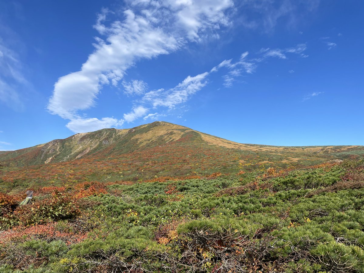 0419_marimo's tweet photo. 昨日の栗駒山
登って久しぶりに快晴での山行☀️
昨日は、鳥海、早池峰、焼石、岩手山などの重畳たる山々、しあわせすぎた🤤 https://t.co/hMAI9cA6yP