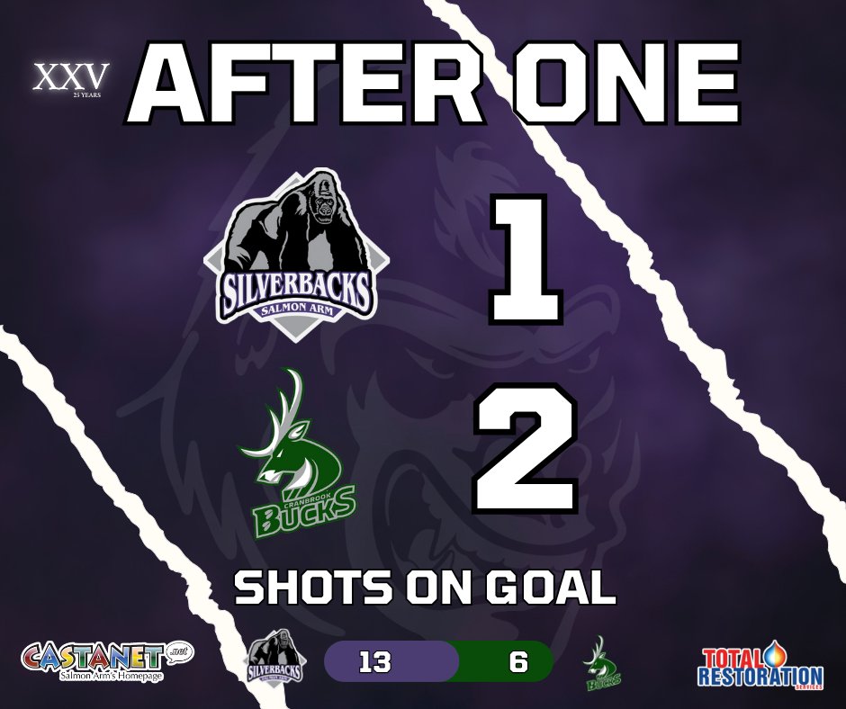 SASilverbacks's tweet image. Cole Longacre gets a powerplay goal but the Silverbacks trail after the first period.