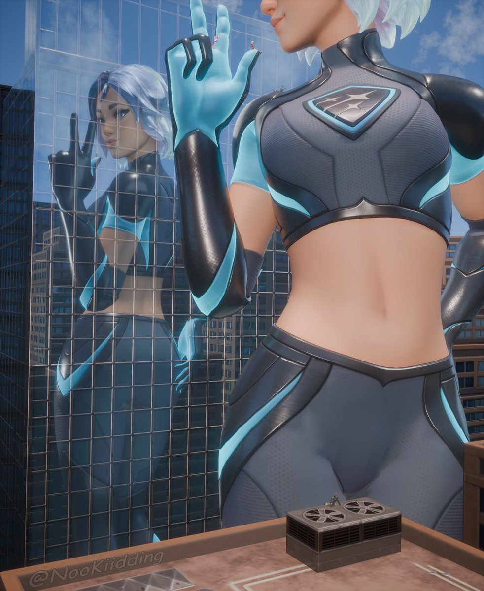 NooKiidding's tweet photo. Towering Selfie

• Lightrider is 117.34m / 385ft tall

She wanted to take a good look at her body (and show it off) https://t.co/KpGRB1lb30