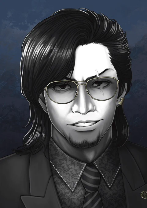 推し始めの頃に描いた石尾田さんが 自分の中で解釈違いが凄かったので 今更手直しした。 ←old new→