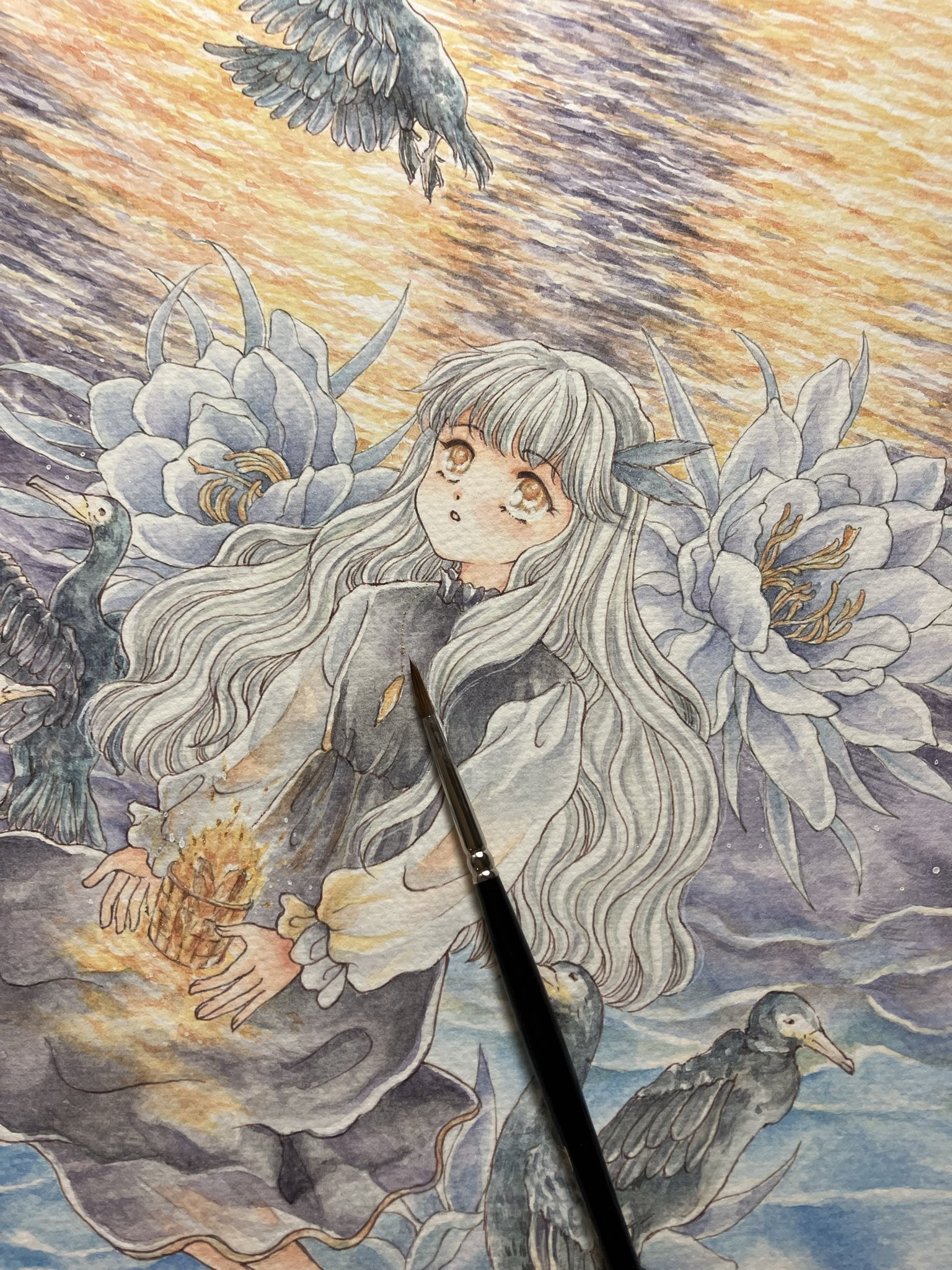水彩画「瞳」 水彩画「瞳」