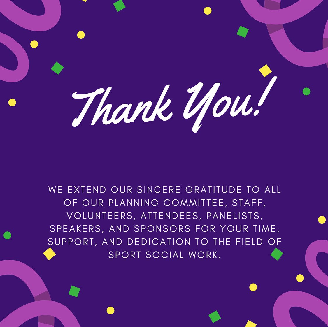 On behalf of the Alliance of Social Workers in Sports, Thank You for an amazing Symposium down in New Orleans! We hope to see you all in Los Angeles next year! #ASWIS #AllianceOfSocialWorkersInSports #SportSocialWork #SocialWorkers #Athletics #Sports #MentalHealth