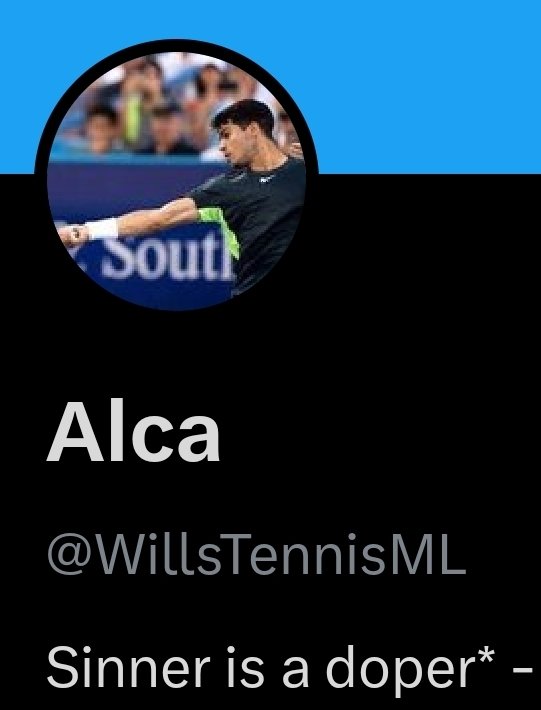 WTTID's tweet photo. @WillsTennisML @pavyg LMFAO..  defending Sinner yet have this on your profile. Dumb as f88k doesn't even begin to describe you.. https://t.co/hKePx8wIeX