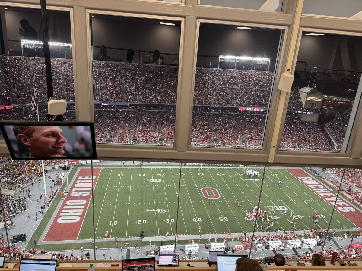 Night game at the Shoe! Announced attendance: 105,114