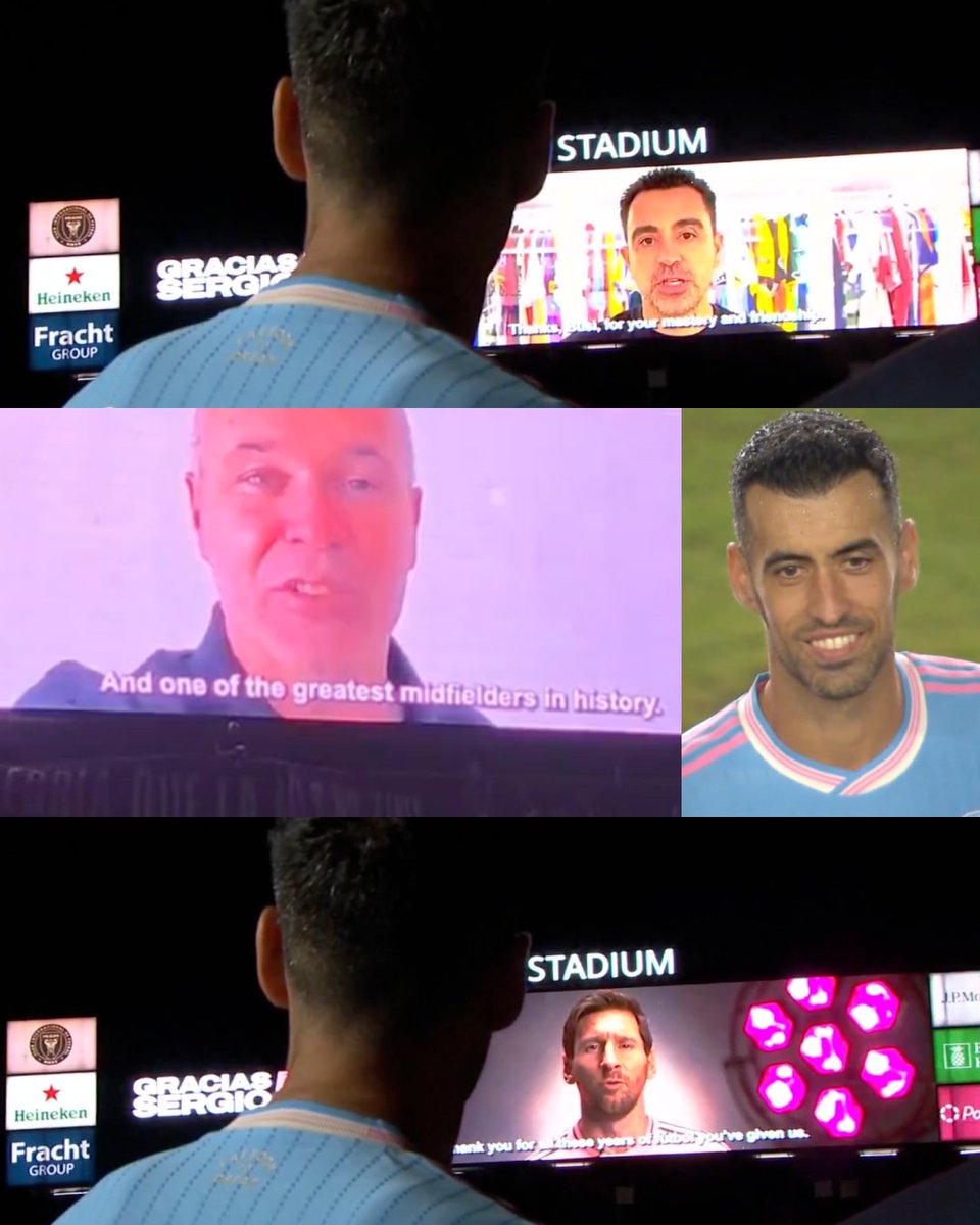 Y sí, por supuesto que no podían faltar ELLOS. En el video homenaje que la directiva del Inter Miami le preparó a Sergio Busquets por su retiro del fútbol profesional, Xavi Hernández, Andrés Iniesta y Lionel Messi le dedicaron un emotivo mensaje a su mediocentro de confianza. Los