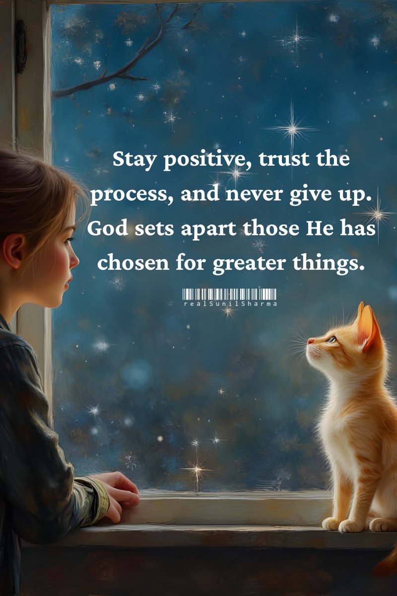 realSunilSharma's tweet image. Stay positive, trust the process, and never give up. God sets apart those He has chosen for greater things.
#SundayMorning #SundayMotivation #SundayVibes