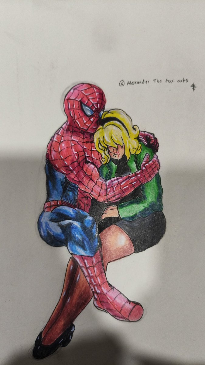 A painful day for a friendly arachnid neighbor.
Art made by me.#SpiderMan