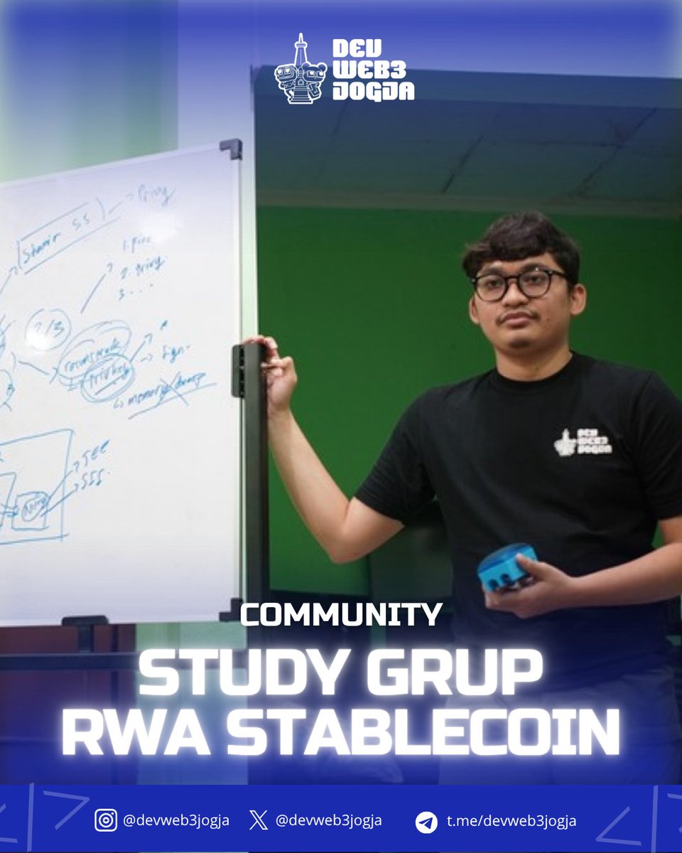 devweb3jogja's tweet photo. Beberapa waktu lalu Devweb3Jogja ngadain study group bahas RWA Stablecoin bareng temen-temen dev and web3 enthusiast di basecamp kita. 

join grup Telegram dan pantau semua sosmed kita biar gak ketinggalan info selanjutnya 🚀
#Devweb3Jogja #StudyGroup #RWA #Stablecoin #Web3jogja https://t.co/HX0jSx8WVg