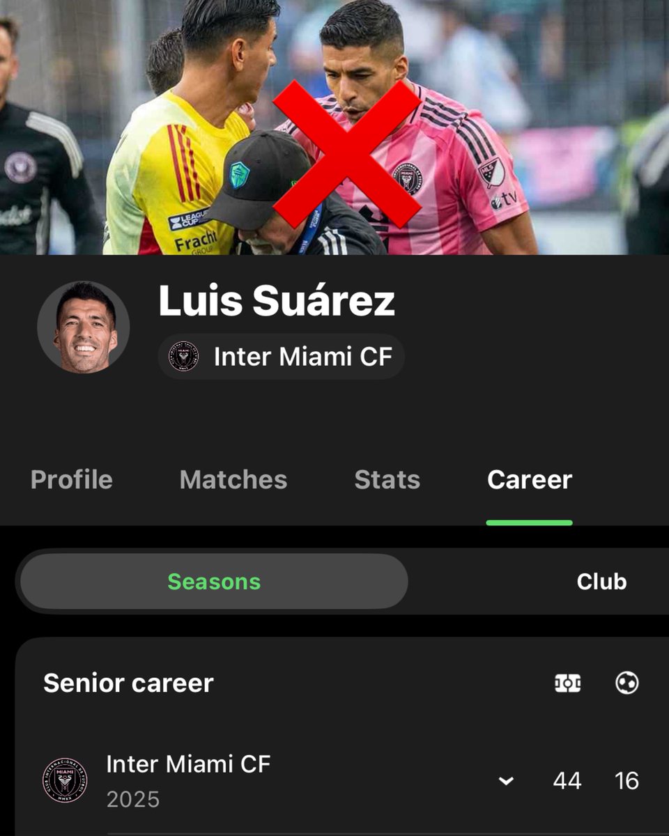 iwtle's tweet photo. @InterMiamiCF @RoyalCaribbean #SuarezOut https://t.co/H9aPMO7ctM