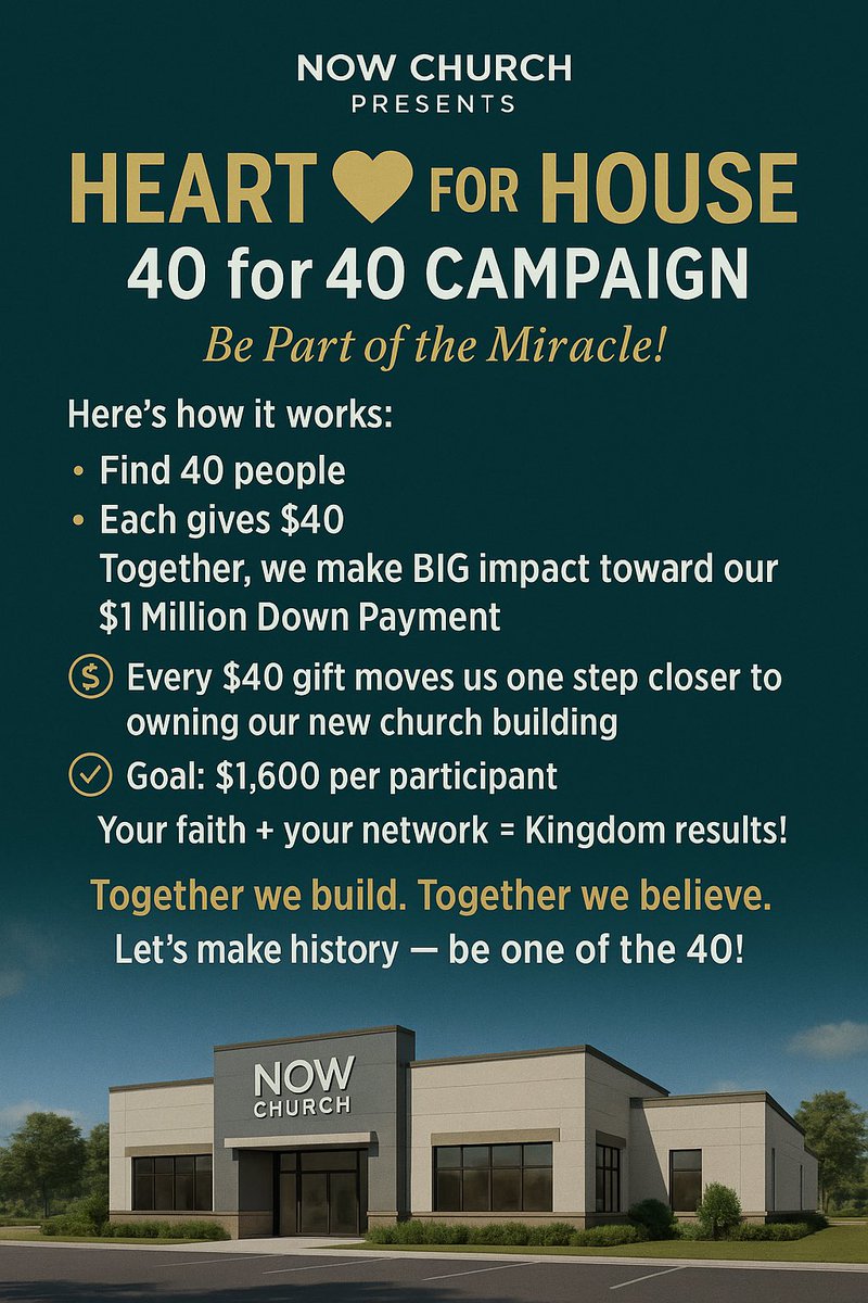 Join our 40 for 40 campaign! Help us build.