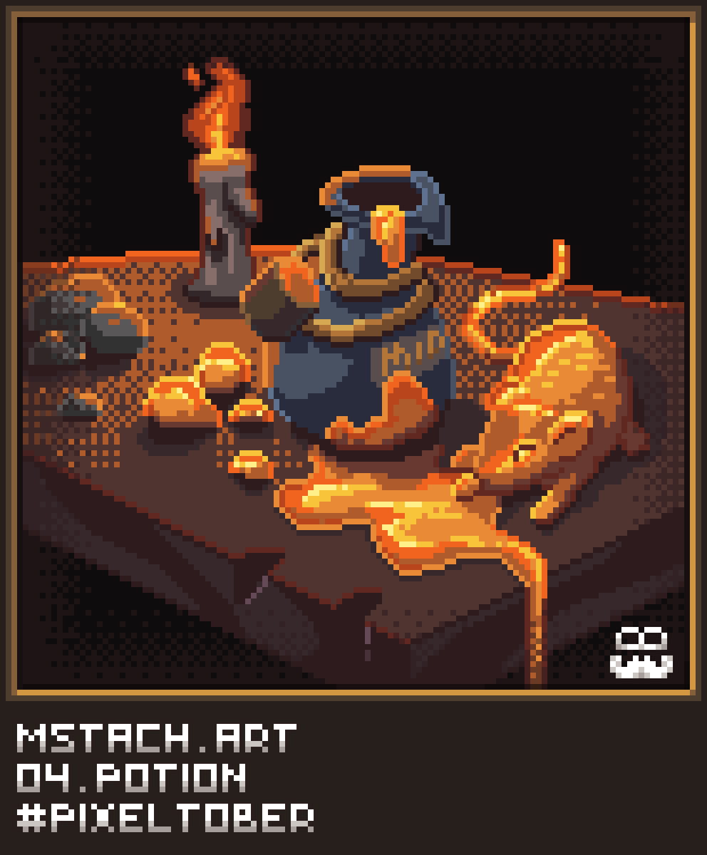 Mstachart's tweet photo. #4 POTION #pixeltober2025

O ouro do Alquimista.

124x124

#pixelart #art #pixel #gameart #game #potion #drawing #draw #painting #aseprite https://t.co/adY9ONhnGi