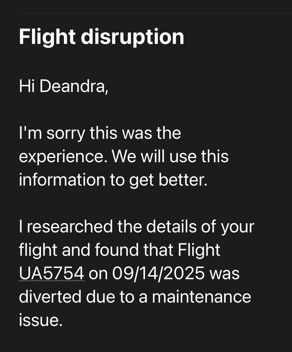 DeeOtch17's tweet photo. @united prorated my refund for a diverted flight from DUL to MSP, when the original flight was DUL to ORD, due to maintenance issues. The makeup flight was 3+ hours later back to ORD from MSP. I would like my full refund. https://t.co/0Stk4qwFkw