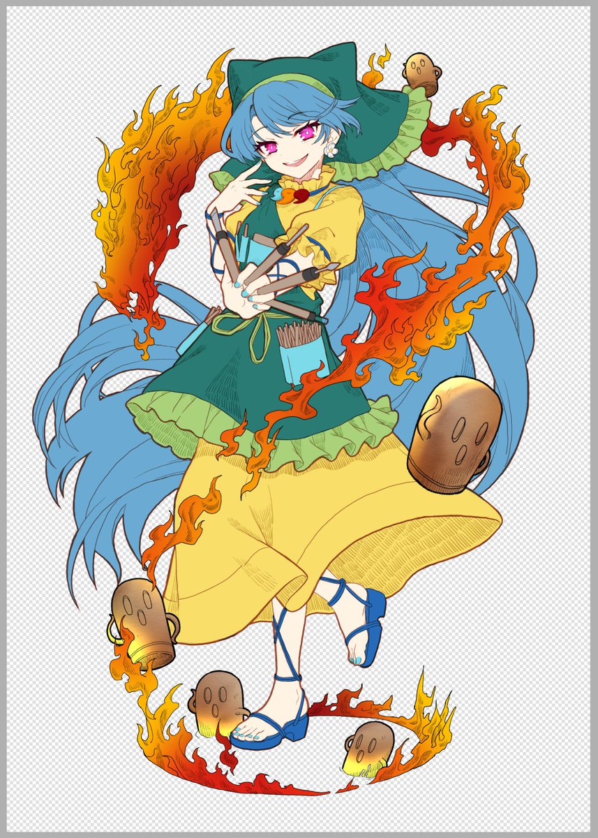 埴安神袿姫 「ベース塗りおわ」|粗茶のイラスト