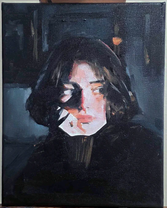 8x10 inch oil painting, in class demo