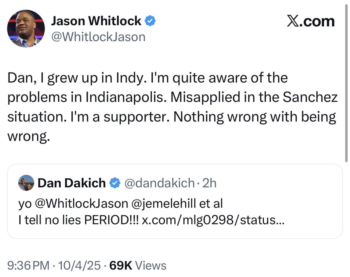 Simone_Scott's tweet image. Dan Dakich was so racist today that JASON WHITLOCK had to call him out. On the racist scale, that is one step down from using the N word. It’s actually insane.
