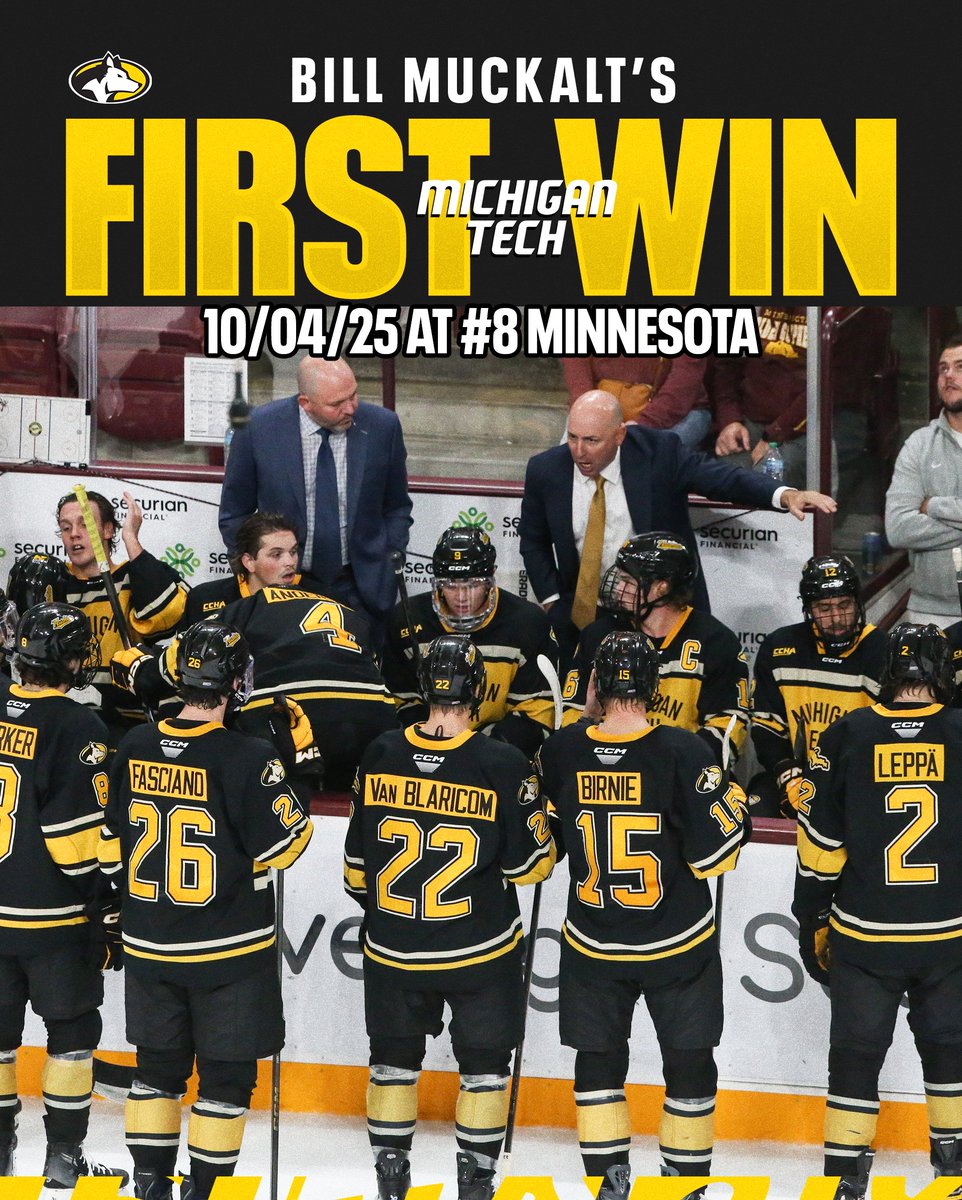 mtuhky's tweet photo. The Bill Muckalt era has begun! #mtuhky #FollowTheHuskies https://t.co/whs1t3jysA