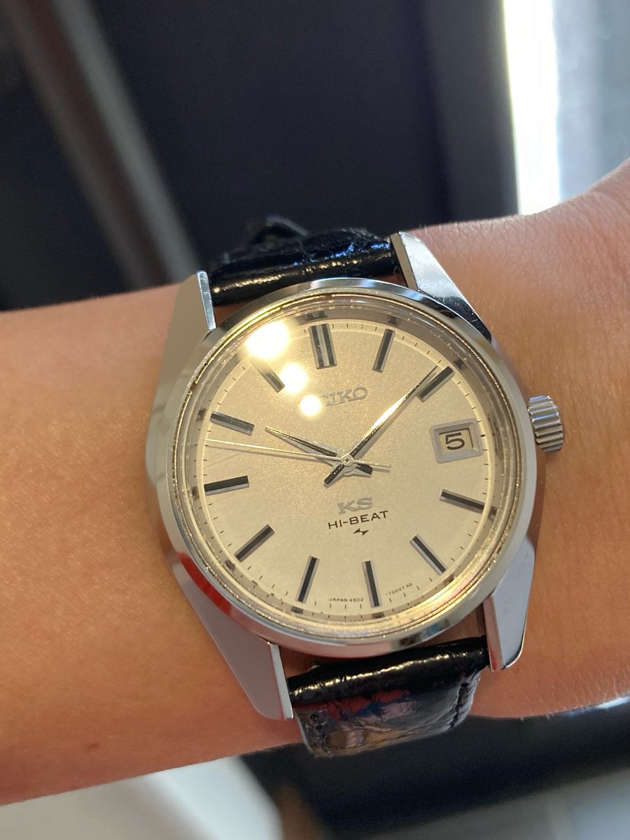 Ko_Takagi's tweet photo. King Seiko 45KS
Ref 4502-7001
Cal 4502A
Manual winding, Stainless Steel
1970s

#kingseiko #vintagewatch #45KS https://t.co/9XxKgp1AW6