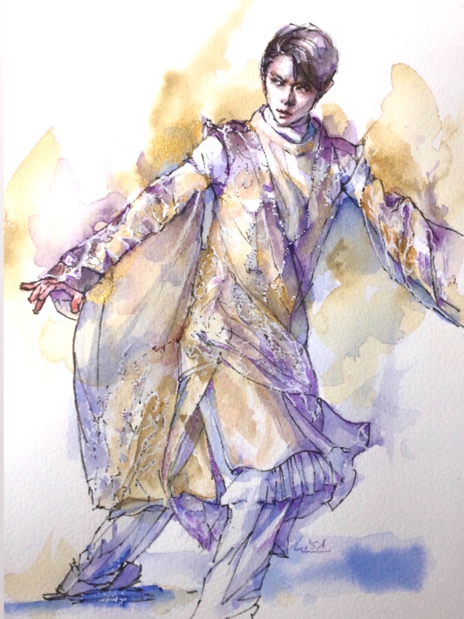 羽生結弦　絵画　ホプレガ kaguya🪽🪽🪽🪽🧊🏹💫✨ on X: 