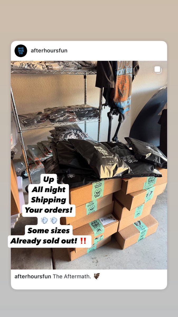 AFTRHRSFN's tweet photo. Yesterdays orders already shipped! Low stock alert on #spooky #1987 #hoodie https://t.co/dXDnDoRcXa https://t.co/CDe5HJdykd