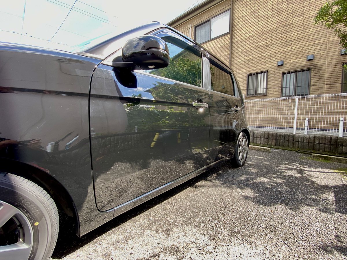 Yutatarc1's tweet image. N-ONEにゲインアップ施工完了🫡

久々の硬化型で緊張しましたが軟弱塗装のHONDA車にも染み込む様なムラにもならなかったので最高でした🤤

タオルから離してふわっとワンプッシュして塗り込む→拭き取りで簡単施工です👍

男前な艶を手に入れる事が出来ました😎

#GLANZ
#GAINUP