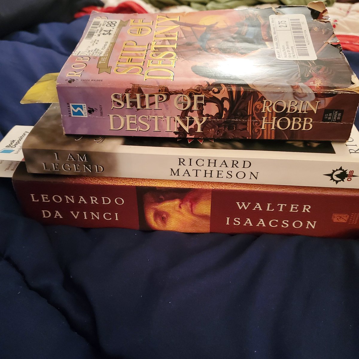 Another night of staying up late and reading for me ... Not pictured: Knight's Shadow by Sebastien de Castelle.  #amreading