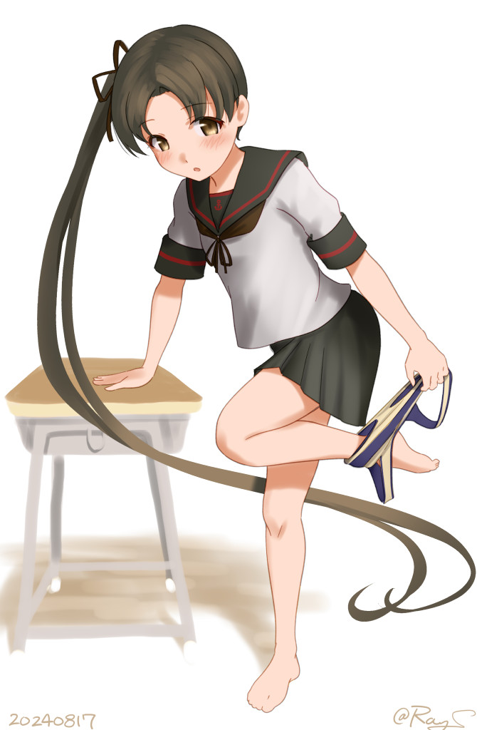 綾波(艦これ) 「今日は綾波の進水日ですね。」|Ray.Sのイラスト